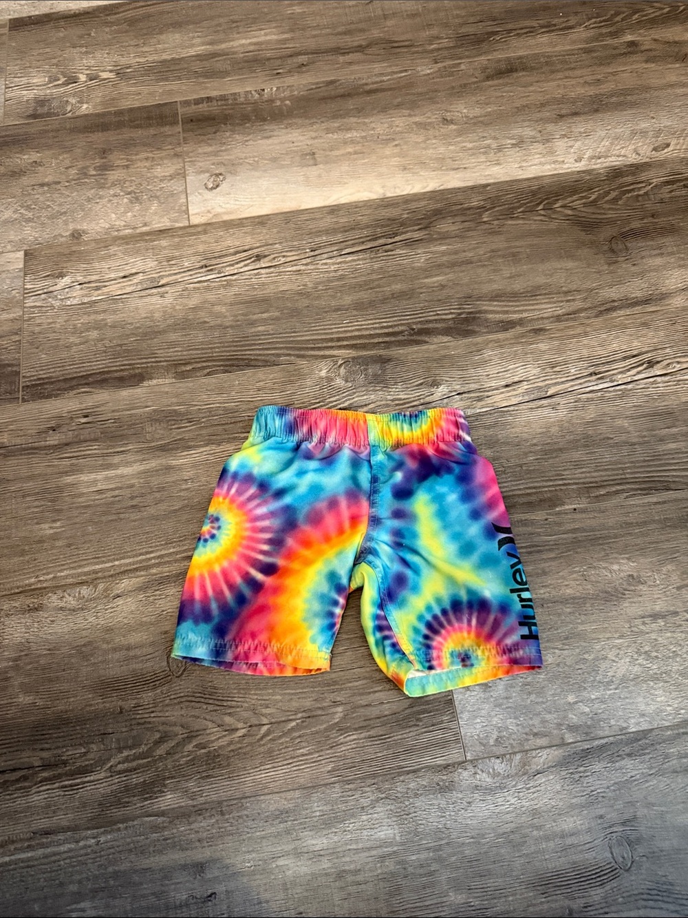 Hurley Tie-Dye Kids Shorts with Elastic Waistband